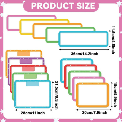 15 Pcs Magnetic Write Wipe Paper Organization Chart Dry Erase Objectives Learning Magnets for Classroom Whiteboard Great for Classroom Goals Targets School Whiteboard Teaching Essential Supplies