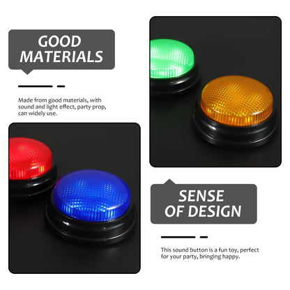 Gatuida 4-Pack Buzzers for Trivia Games, Answer Buzzers for Classroom, Game Show Buzzer Buttons with Lights and Sound for Classroom Office