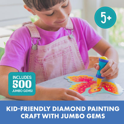 Educational Insights Jumbo Gem Kit - DIY Crafts for Kids Ages 4-8, Mess Free Toddler Arts and Crafts, Diamond Painting Kits for Kids 5-7, Beginner Paint By Gem Art Kits, Sticker Diamond Craft Kit