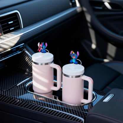 Cartoon Straw Covers Cap for Tumblers Cup, 20Pcs 10mm Diameter Straw Covers, Straw Tip Covers for Drinking Straws, Dust-Proof Reusable Straw Covers Accessories