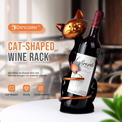 Drincarier Cat Decor Wine Holder Wine Rack Wine Bottle Holder Wine Cat,Gift for Halloween and Christmas,Cat Gifts for Cat Lovers………