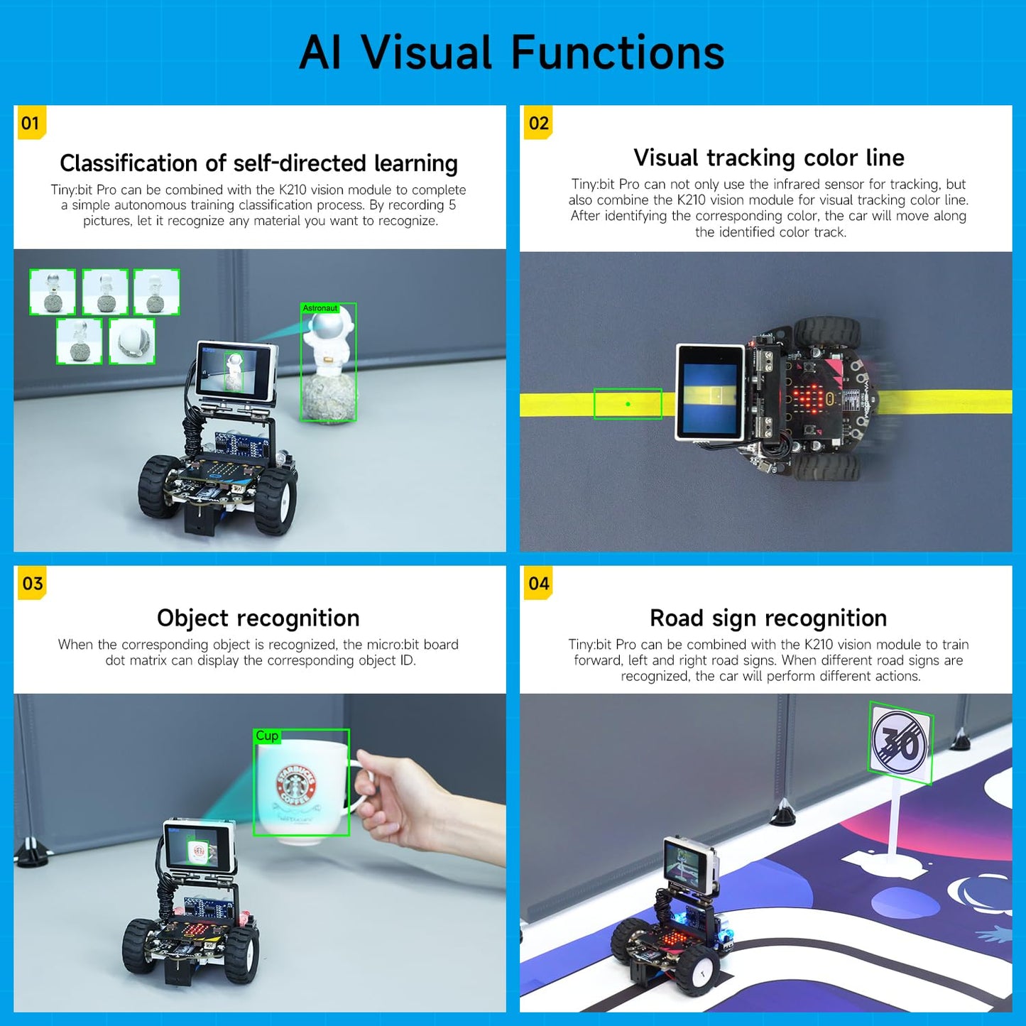 Yahboom Robot Car Adopts MakeCode Graphical Programming, K210 Module Adopts MicroPython Programming