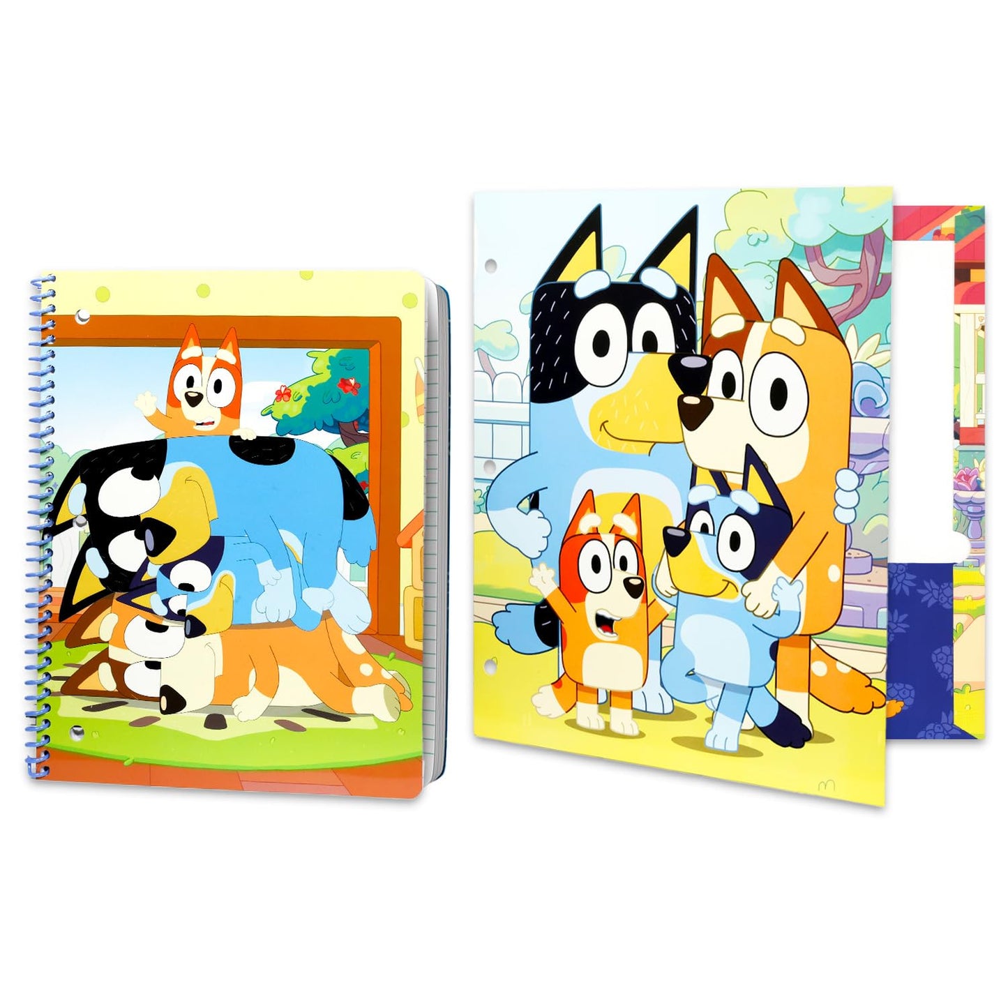 Bluey School Supplies Set - Bundle with Folder, Notebook, Memo Pad, Pencils, Ruler, Stickers, More | Bluey and Bingo Back to School Classroom Set