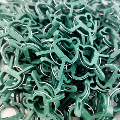 GXXMEI 100PCS Plant Clips Garden Clips for Tomato Cage, Tomatoes Clips Plant Support Clips for Bamboo Stakes, Climbing Plants, Vines, Gentle Plant & Flower Trellis Clips for Plant Stalks, Stems