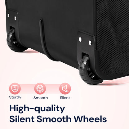 Ytonet Rolling Laptop Bag Women, Rolling Briefcase for Women, 17.3 Inch Laptop Bag with Wheels Rolling Computer Bag Laptop Case for Work Travel College Business Wife Mom Teacher, Black