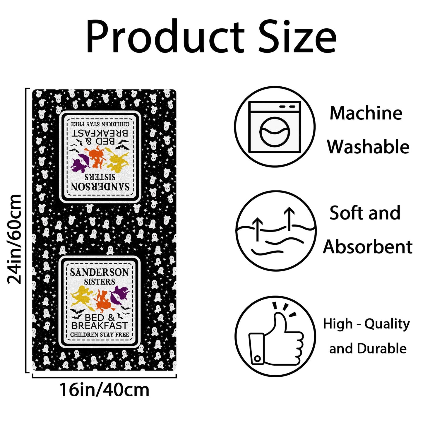 4 Pcs Halloween Kitchen Towels Hocus Pocus Decor I Smell Children Funny Hand Towels for Bathroom Gothic Dish Cloths Halloween Bathroom Decortions Housewarming Gift for Home Wall Decor 15.7x23.6 Inches