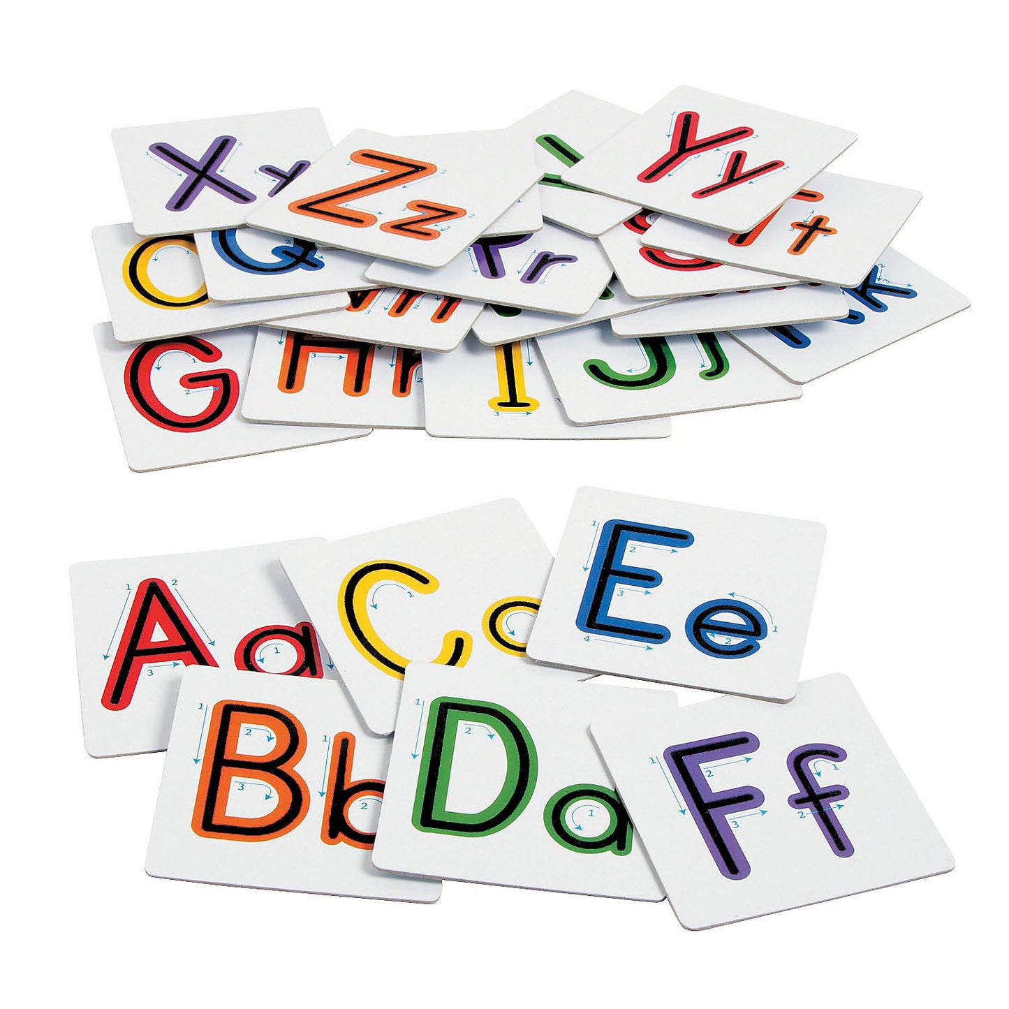 Fun Express Phonics Flash Cards Alphabet Learning Set - 26 Textured ABC Letter Cards for Preschool & Kindergarten | Educational Montessori Tactile Letters for Homeschool Essentials & Classroom