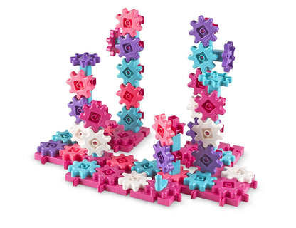 Learning Resources Gears! Gears! Gears! Deluxe Building Set Pink - Toddler Building Toys, STEM Activities, Fine Motor Skills, Critical Thinking, Birthday Gift Idea for Girls and Boys