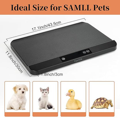 YauYik Digital Pet Scale for Accurate Weighing - Baby Scales,Ideal for Small Pets, Puppies, Kittens and Cats with Non-Slip Mat - LED Display with Hold Function, Measures Up to 40kg（Batteries Included）