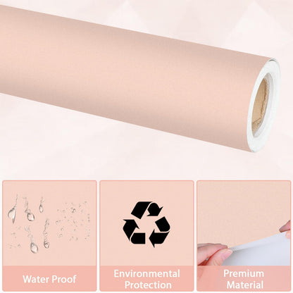 Qyeahkj Pink Bulletin Board Paper Roll Girl Blush Pink Bulletin Board Background Paper Fade Resistant Classroom Decoration Poster Art Craft Home Wall Education Decoration Supplies 17.7in x 20ft