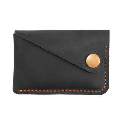Turbosnail Leather Card Holder, Credit Card Wallet, Front Pocket Wallet, Slim Wallet, Cardholder Wallet, Credit Card Holder, Minimalist Wallet, Fathers Day Gift (Black)