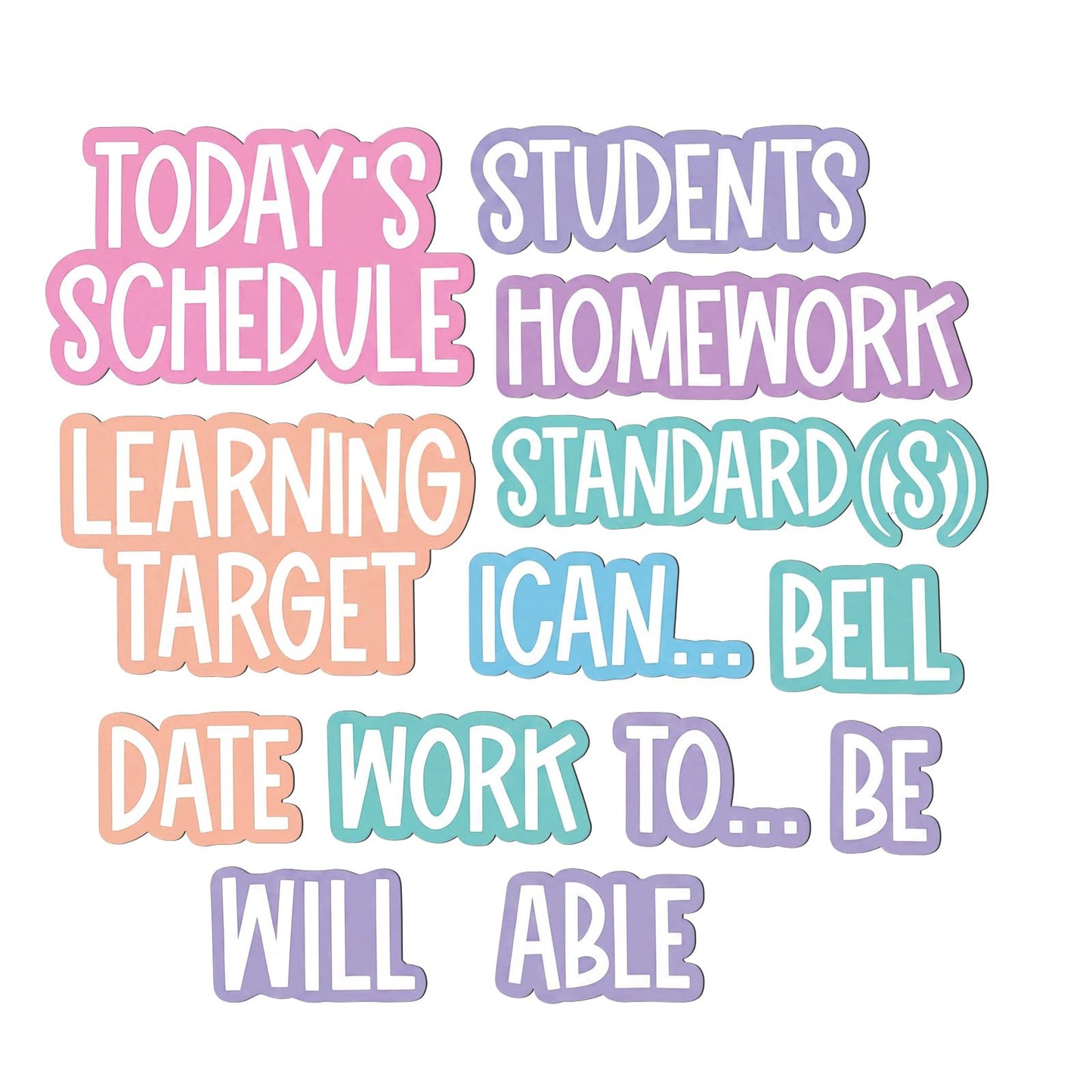 AmazingSpark 12 Pcs Class Subjects Magnets Classroom Daily Schedule Magnets Reusable Today's Schedules Labels Set Dry Erase Label for Whiteboard Bulletin Board Decor School Elementary Organization