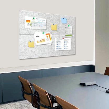 Thick Cork Board Tiles for Wall with Push Pins, Removable 36"x24"x0.47" Bulletin Board Sets, Magrowill 6 Packs Felt Panels Self-Adhesive Pin Board