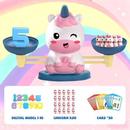 Snugzy Unicorn Balance Counting Toys, Number Counting Scale Games for Kids Cool Math Learning Games for Boys and Girls Preschool Kindergarten Learning STEM Montessori Educational Toys for 3+