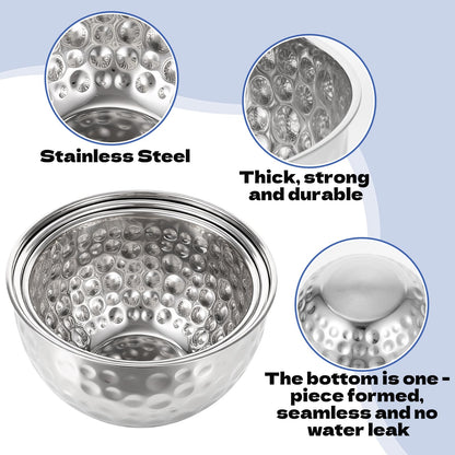 3 Pack Ice Bucket 4.6/6/7.5L Stainless Steel Beverage Tub with 2 Scoop Leak-Proof Wine Bucket Large Metal Ice Buckets for Parties Champagne Bucket for Cocktails Beer Juice, Dishwasher Safe