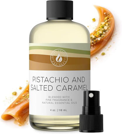 Aroma Country Pistachio & Salted Caramel Diffuser Oil - Luxury Dessert-Inspired Fragrance Oil, Home Aroma for Diffusers & Room Spray - Premium Aromatherapy Oils & Home Scent (4 Fl Oz)