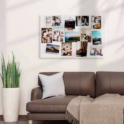 MaxGear Large Cork Board for Wall 36" x 24", White Bulletin Board, 6 Pack Felt Wall Tiles with Pushpins, Cork Boards for Office Pin Board Tack Board Cork Boards
