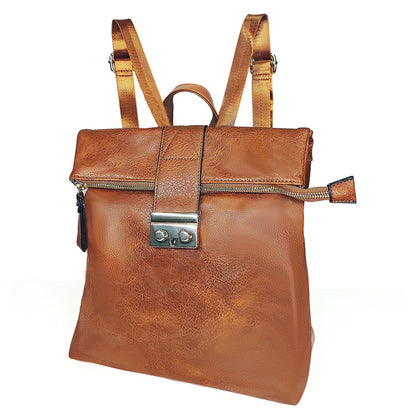LA DEARCHUU Leather Backpack for Women Fashion Backpack Purse Lightweight Handbags Travel Shoulder Handbag Brown