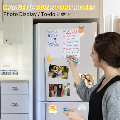 50 Sheets Printable Magnetic Sheets 8.5x11 Inches for Inkjet Printers, Glossy White Magnetic Print Paper, 12mil Thickness, Flexible Magnet Photo Paper for Refrigerator DIY Crafts