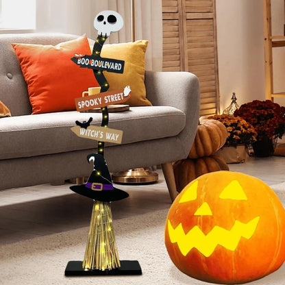 LEIQI Halloween Decorations Lighted Wooden Witch’s Broom for Outdoor Indoor Porch Yard Decors Halloween Witch