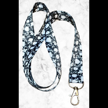 Execucat Skulls Lanyard Keychain ID Badge Holder