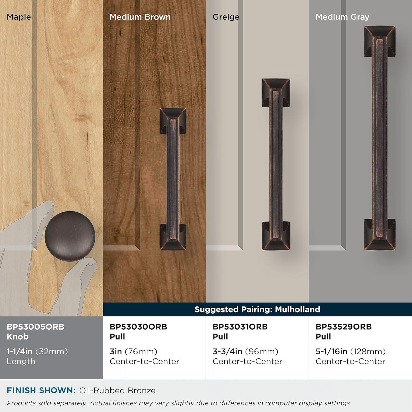 Amerock | Cabinet Knob | Oil Rubbed Bronze | 1-1/4 inch (32 mm) Diameter | Edona | 10 Pack | Drawer Knob | Cabinet Hardware
