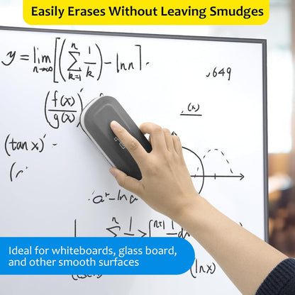maxtek Magnetic Dry Erase Eraser, Glass Board Erasers, 1 Pack, Whiteboard Eraser for Dry Erase Board, Glass Board, Calendar Board, Office and School Supplies (Gray)