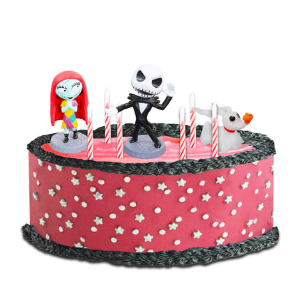 Nightmare Before Christmas Cake Topper - Jack Skellington Cake Decorations Bundle with 5 Nightmare Before Christmas Cake Toppers Figures, Stickers, More | Nightmare Before Christmas Party Supplies
