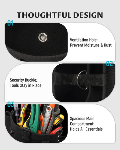Lichamp Bull Pin and Spud Wrench Holder, Construction Tool Belt Pouches Bolt Bag for Iron Work