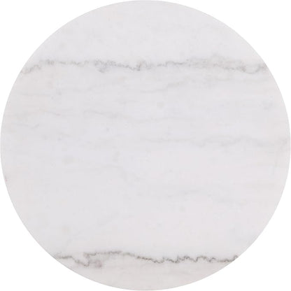 Coaster Home Furnishings - Jason - Wood and Metal - 3-Piece Coffee Table Set with Marble Tops, Reeded Drum Bases, and Gold Ring Accents - Living Room - Greige and White Marble - 711418-S3