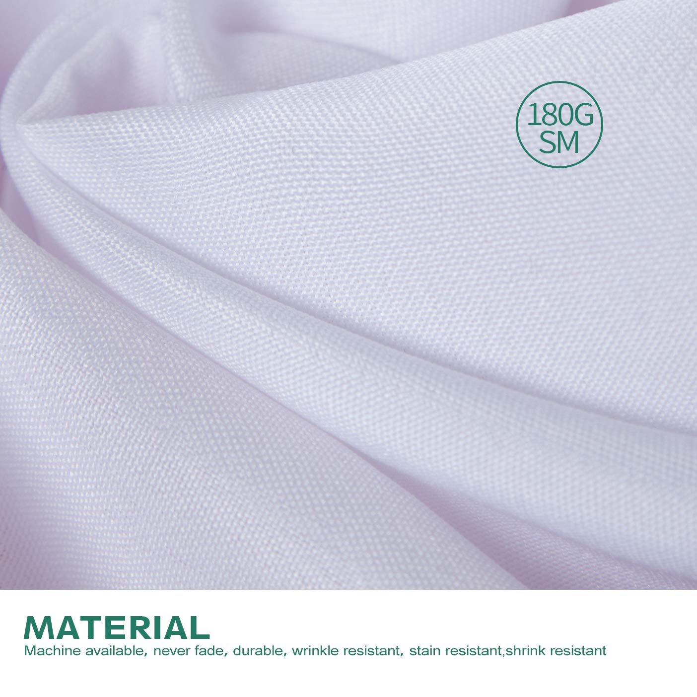 Surmente 2 Pack White Table Skirt, 14ft Polyester Tablecloth for Weddings, Banquets, or Restaurants