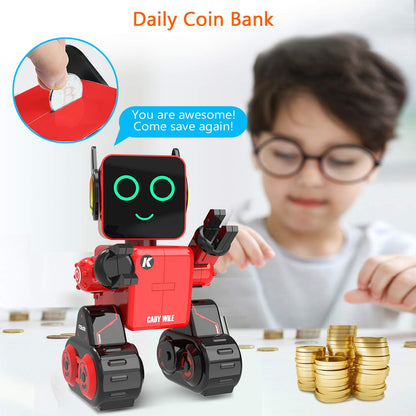 okk Robot Toy for Kids, Smart RC Robot Kit with Touch and Sound Control Robotics Intelligent Programmable Smart Robots with Walking, Dancing, Singing, Talking, Transfering Items for Boys Girls (Red)