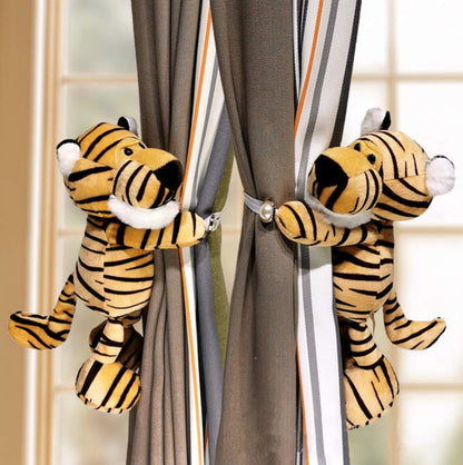 Cciphy 1 Pair Cute Curtain Tieback Animal Tieback Buckle Hook Fastener Cartoon Lion Window Curtain Hook Curtain Holdbacks for Living Room Bedroom Curtain Mosquito Net (Lion)