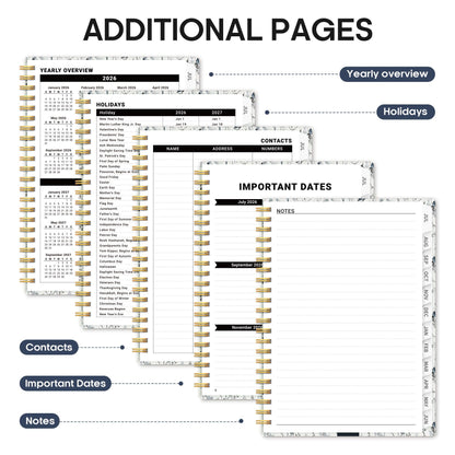 Planner 2026-2027, Academic Year Weekly and Monthly Calender Planner, from Jul 2026 - Jun 2027, Spiral Bound School Planning Book, Perfect for Teacher, Student, Women & Men, A5 (6.3" x 8.5"), Butterfly Grove
