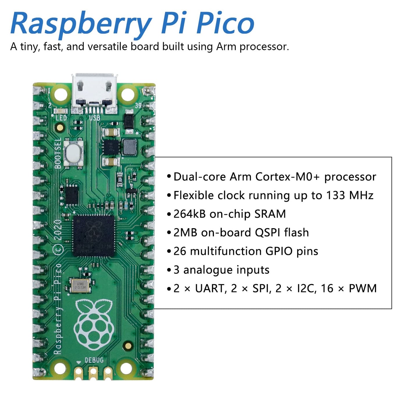 Freenove 4WD Car Kit for Raspberry Pi Pico (Included) (Compatible with Arduino IDE), Dot Matrix Expressions, Obstacle Avoidance, Line Tracking, Light Tracing, Colorful Light