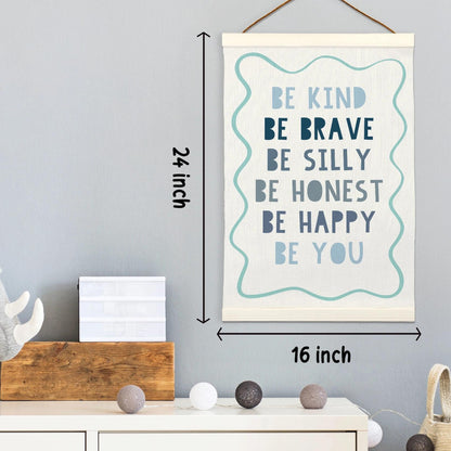 LKETW Kids Positive Affirmations Poster Hanger Frame 12x16 Inch, Be Kind Inspirational Wall Art Posters for Classroom, Motivational Hanging Banner Decor for Kids Nursery Room Bedroom Playroom