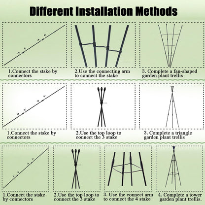 Garden Trellis for Climbing Plants Outdoor & Indoor, 47in Plant Trellis for Vines, Flowers,Tomato cage 3 Shapes Rustproof Plant Support Trellis for Potted Plants,Rose, Cucumber, Pea, Tomato