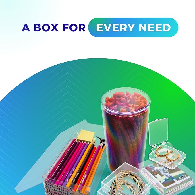 Gary Plastic Packaging 20 Pack Clear Acrylic Card Storage Boxes with Lids - 3 1/2" L x 2 1/2" W x 1/2" H Baseball Card Storage Box, Sports Card Boxes and Magic Card Storage Box - Made in USA