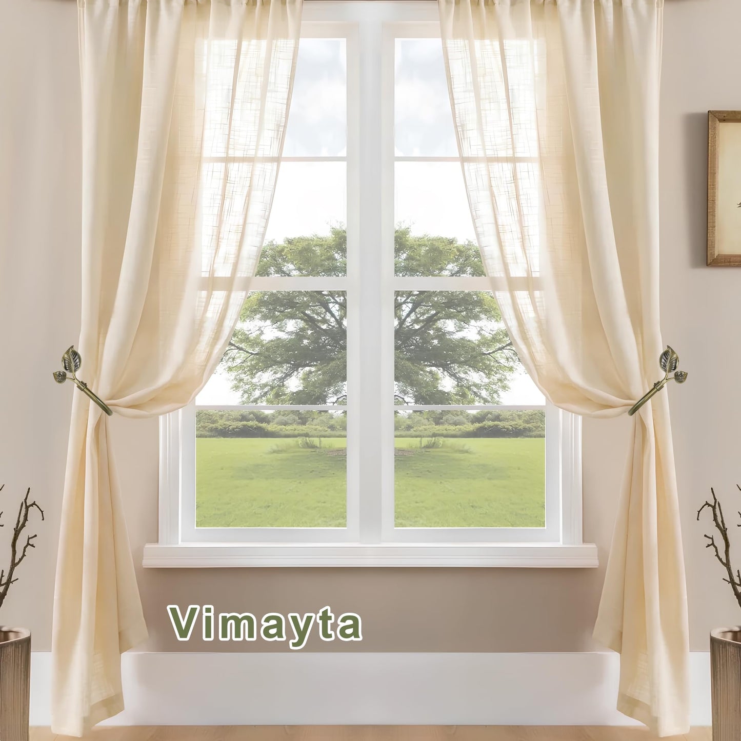 Leaf-Shaped Curtain Holdbacks 2pcs, Wall Mounted Alloy Curtains Side Holders, Curtain Tie Backs Hooks for Drapes Window Home Decoration, Antique Bronze