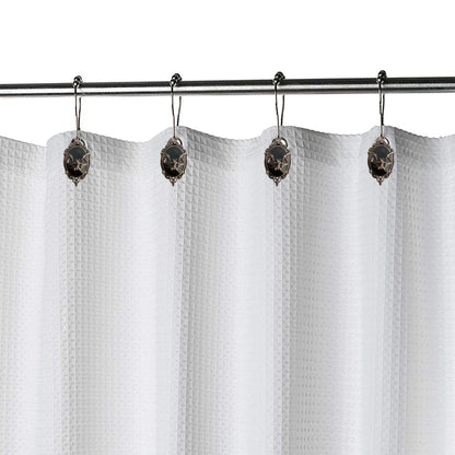 ZILucky Set of 12 Bats Shower Curtain Hooks Rings, Gothic Vampire Bat, Halloween Party Supplies Haunted House Decoration (Black-Background)