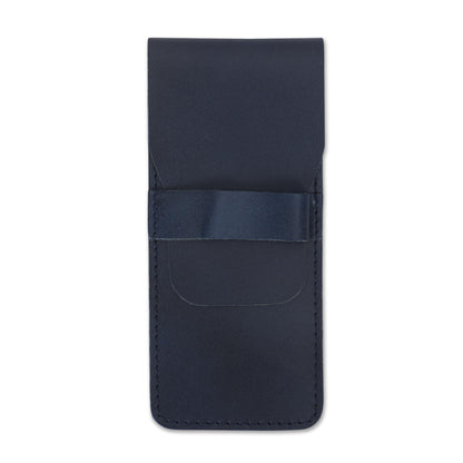 CestAntiQ Leather Pen Sleeve Case for Fountain Pens, Multi Pen Holder Organizer, Handmade Full Grain Leather Pouch, Durable Protective Pen Cover, Classic Pen Storage Gift (Blue)