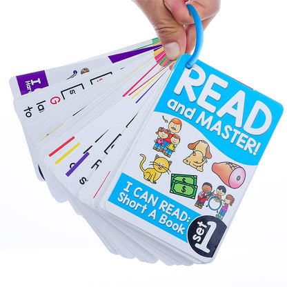 Phonics Flashcards for Early Learning with Pictures & Words, Vocabulary Building Cards Preschool Educational Tool Educational Flashcards