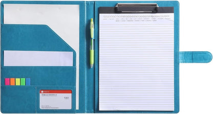 Resume Folder Clipboard Holder Letter Size A4 Legal Pad, Portfolio Pad Folio Document Organizer for Interview & Business (Turquoise)