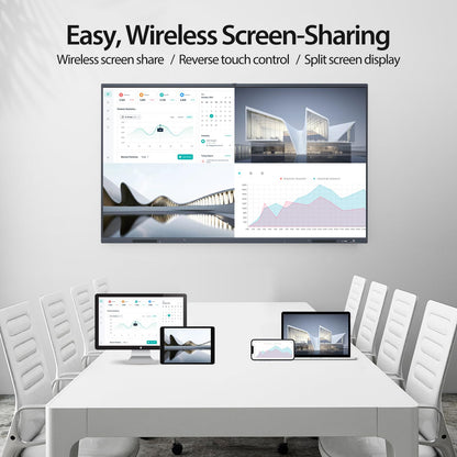 JAV Interactive Whiteboard, 55'' 4K UHD Smart Whiteboard, Smart Board for Classroom and Business, Digital Touch Screen Smartboard, Robust App Ecosystem for Remote Meeting (Board Only)