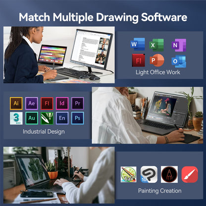 Graphics Drawing Tablet, UGEE S640 Digital Drawing Pad with 10 Hot Keys, 6.5x4 inch Pen Tablet with 8192 Levels Battery-Free Stylus Support Android/Windows/Mac OS/Chrome OS/Linux