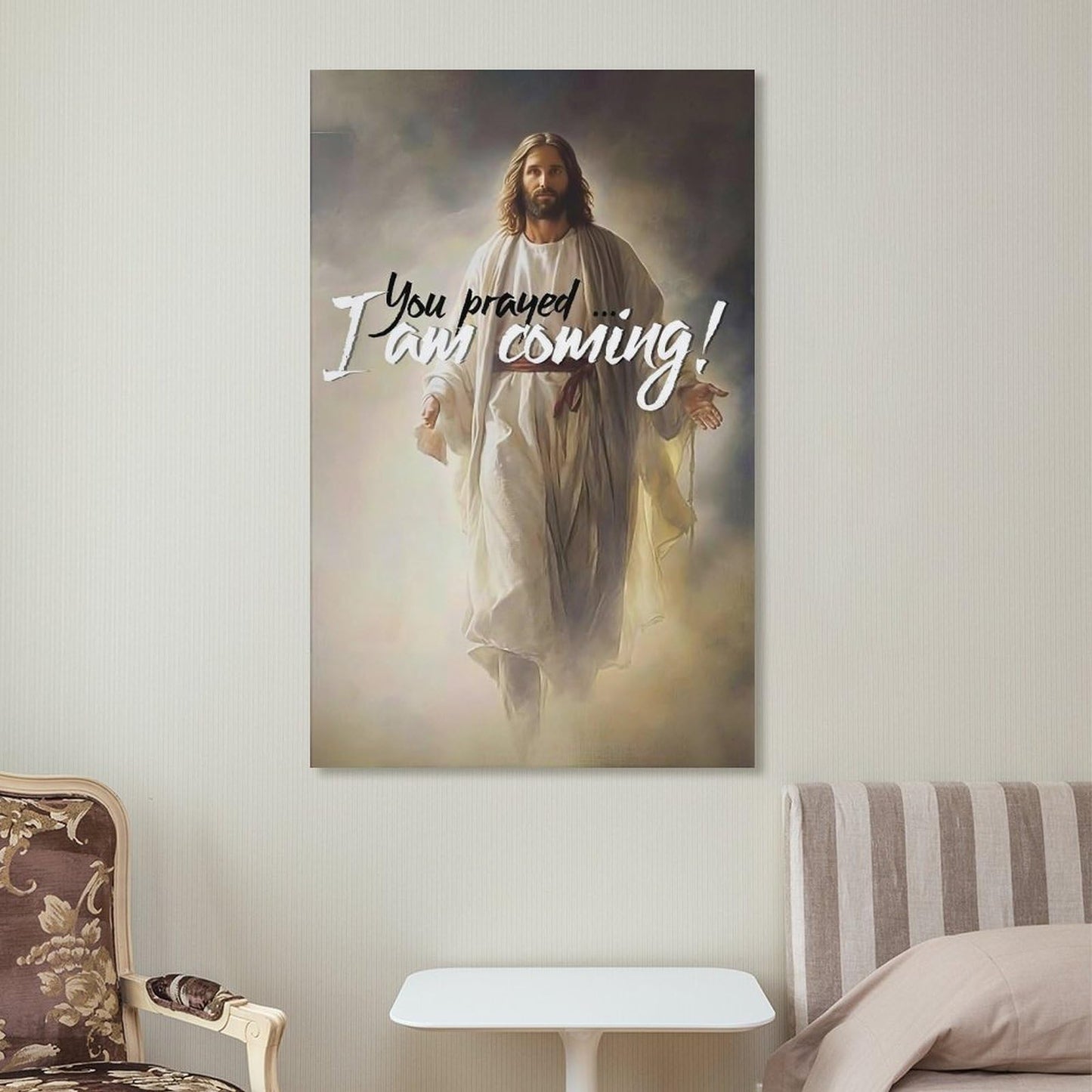 JHXNJDPOST I Am Coming! Religious Poster with Inspirational Message Canvas Wall Art Aesthetic Decorative Painting Living Room Restaurants, Pool Halls And Hotelsstyle-2 12x18inch(30x45cm)