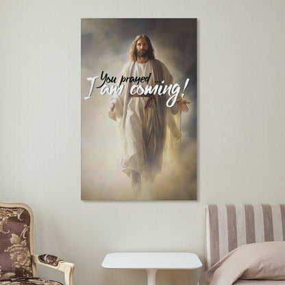 JHXNJDPOST I Am Coming! Religious Poster with Inspirational Message Canvas Wall Art Aesthetic Decorative Painting Living Room Restaurants, Pool Halls And Hotelsstyle-2 12x18inch(30x45cm)