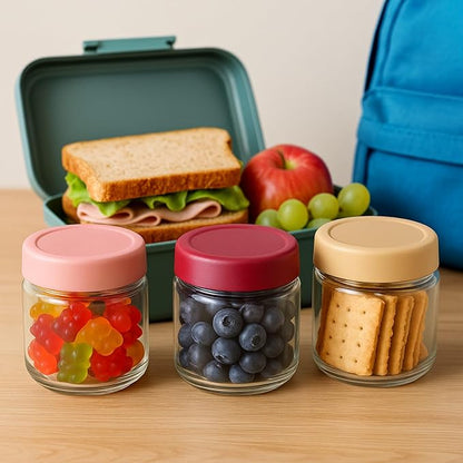TBWIND 12 Pack Overnight Oats Containers with Lids, 10oz Glass Mason Jars with Airtight Lids, Wide Mouth Food Storage Containers for Yogurt, Chia Pudding, Salads, Snacks & Meal Prep