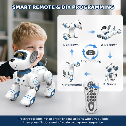 great dachong Robot Dog Toy for Kids 3-12: Remote Control Interactive Robot Puppy with Touch & Follow, Programmable Tricks, Dancing & Walking, Birthday Gift for Smart Boys & Girls