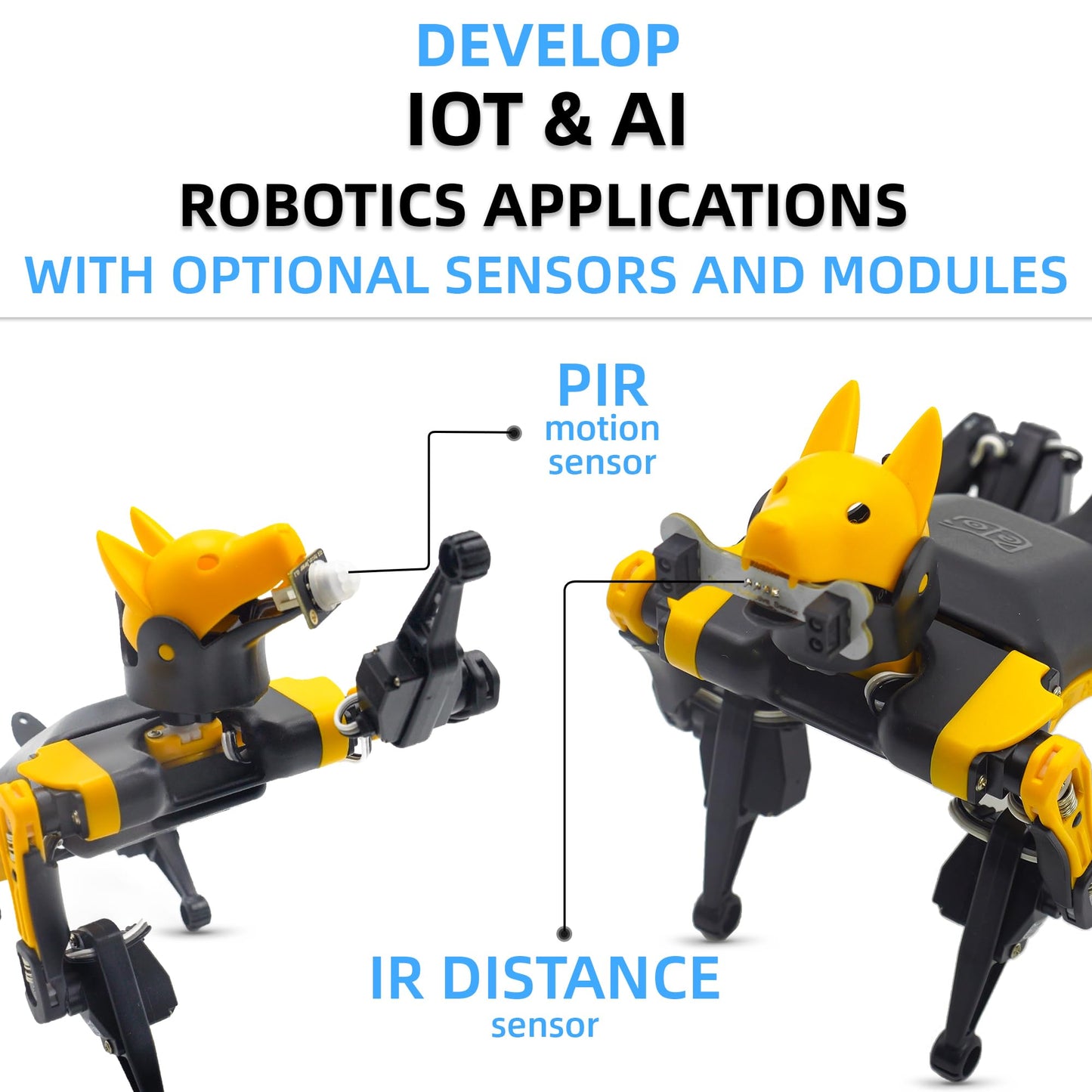 Petoi Programmable Robot Dog Bittle X V2 Alloy Servo (Construction) | Coding Smart Robot Dog Kit, Voice Controlled, Quadruped Interactive Robot for Kids, Open Source, STEM & Robotics Education